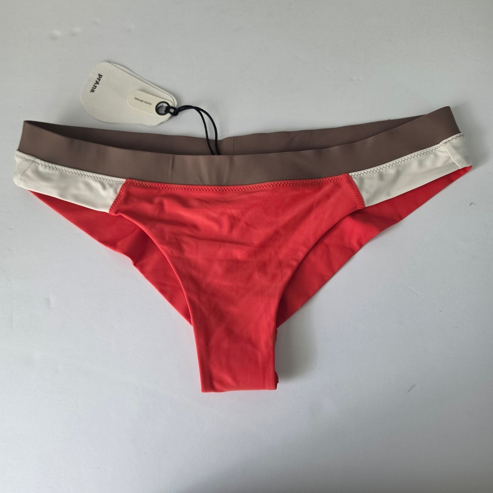 Prana Baja Bound Cheeky Bottom Womens Medium Rose Fire Colorblock NWT 2080641 - Picture 3 of 9